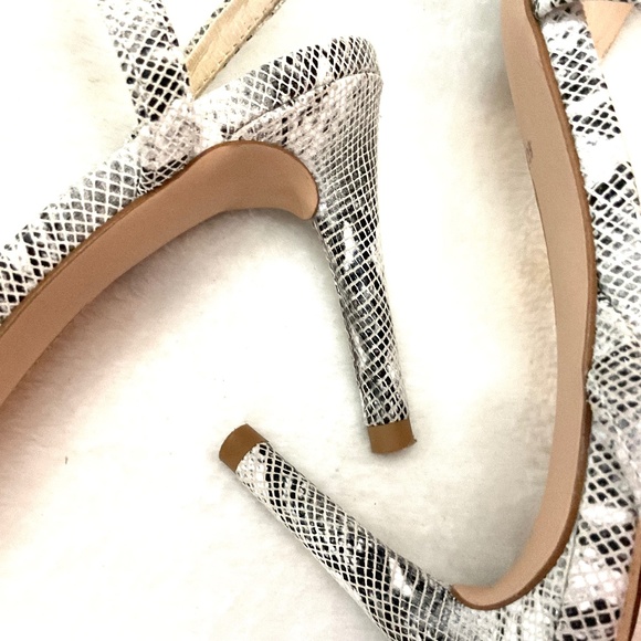 Louise et Cie Kass Lizard Snakeprint Embossed Stiletto Slingback Sandal Sz 8.5M - Picture 10 of 14